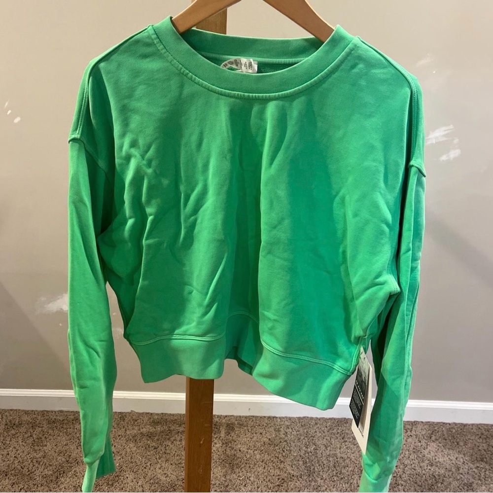 Green crop lululemon Crewneck Sweatshirt
